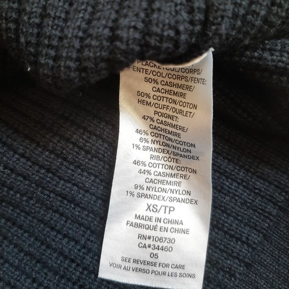 Vince Black Cashmere Blend Crossover Tie Back Sweater SZ XS - Picture 10 of 13